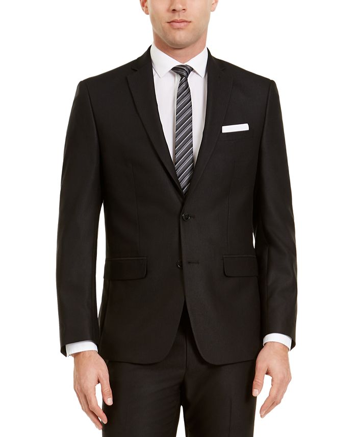 Van Heusen Men's Flex Plain Slim Fit Suits Black Size 40