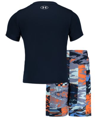 boy swim trunks and rash guard