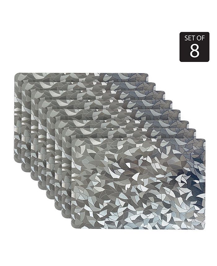 Dainty Home Reversible Shimmering Metallic Leaf Dining Table Indoor