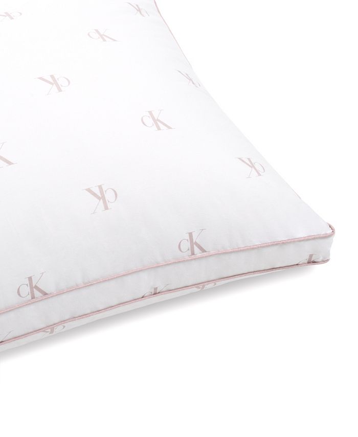 Calvin Klein Monogram Logo Density Collection Cotton Pillow, King Macy's