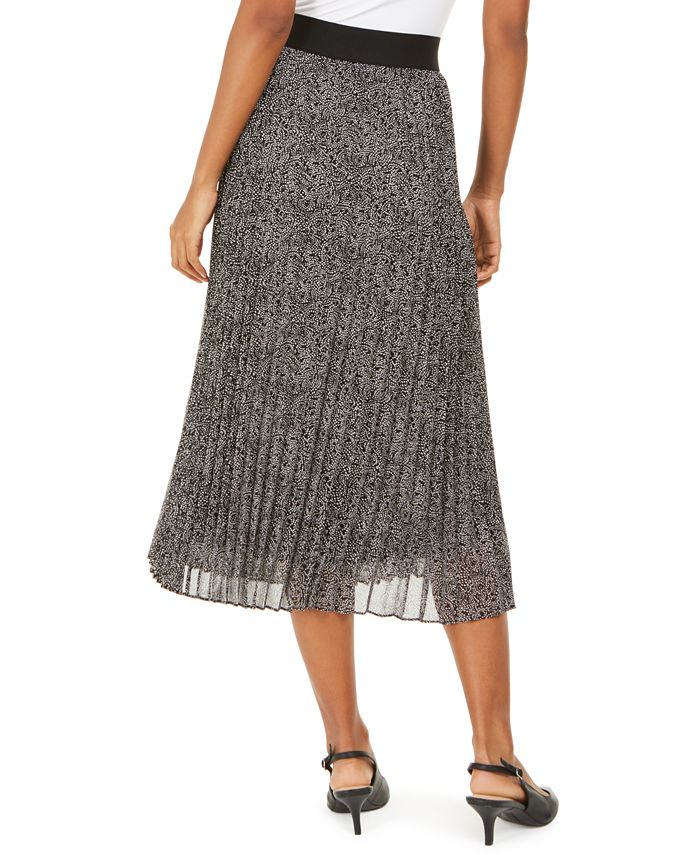 Alfani Pleated Metallic Midi Skirt, Created for Macy's - Macy's