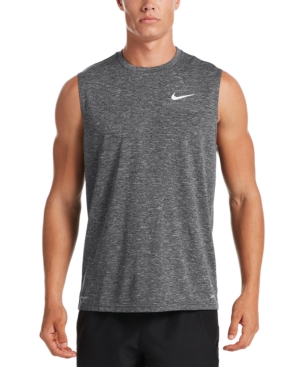 Shop Nike Men's Hydroguard Swim Shirt In Black