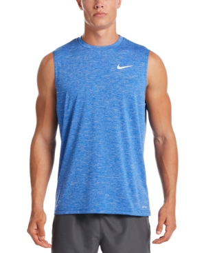 Shop Nike Men's Hydroguard Swim Shirt In Game Royal
