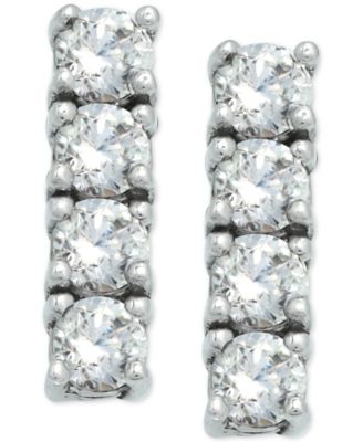 Giani Bernini - Cubic Zirconia Bar Stud Earrings in Sterling Silver