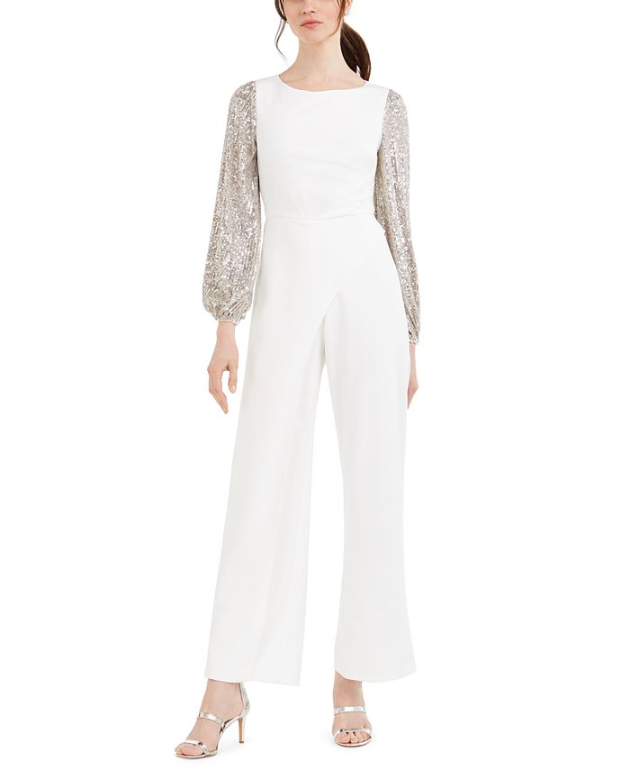 Adrianna papell top sequin jumpsuit