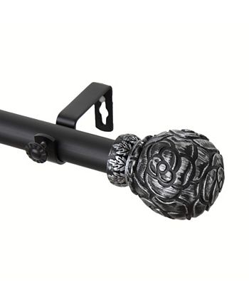 Rod Desyne - Rosy Curtain Rod 1 inch dia 160-240 inch - Mahogany