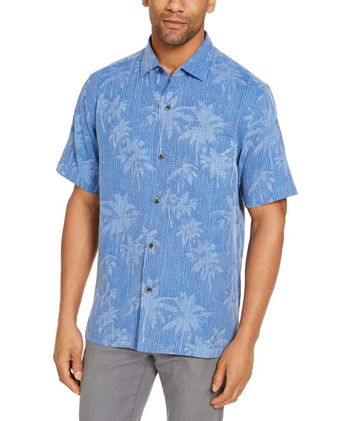 Tommy Bahama Men's Digital Palms Silk Short Sleeve Camp Shirt