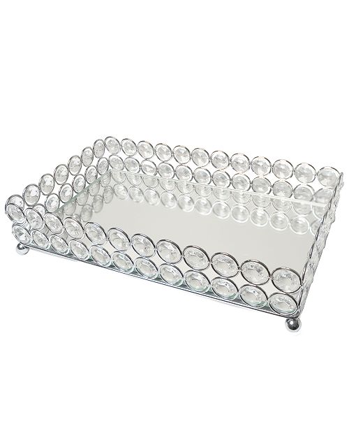 Elegant Designs Elipse Crystal Decorative Mirrored Jewelry Or