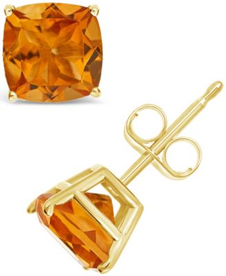 Garnet (3 ct. t.w.) Stud Earrings in 14K Yellow Gold. Also Available in Peridot, Amethyst and Citrine