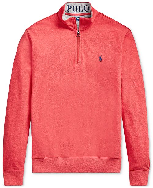 Polo Ralph Lauren Men's Cotton Mesh QuarterZip Pullover & Reviews Sweaters Men Macy's