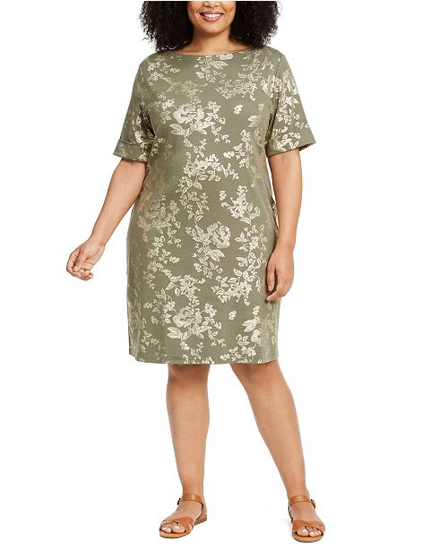 Karen Scott Plus Size Floral Print Dress Created For Macy S