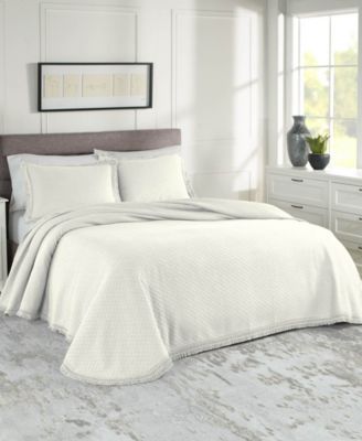Nouvelle Home - Woven Jacquard Bedspread Set Twin Gray/White