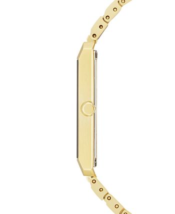 Citizen - Unisex Stiletto Gold-Tone Stainless Steel Bracelet Watch 25x35mm