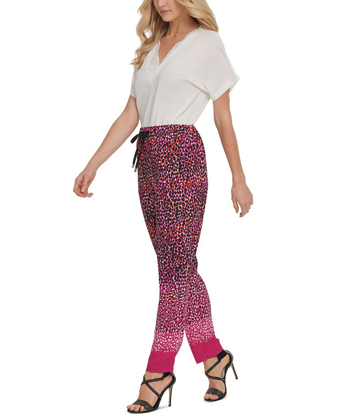 DKNY Printed PullOn Pants Macy's