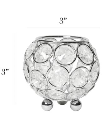 Elipse Crystal Circular Bowl Candle Holder, Flower Vase, Wedding Centerpiece
