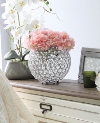 Elipse Crystal Circular Bowl Candle Holder, Flower Vase, Wedding Centerpiece