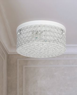 Elegant Designs Elipse Crystal 2 Light Round Ceiling Flush Mount