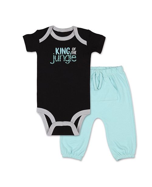 The Peanutshell Baby Boy Safari Story King Of Jungle Shirt And