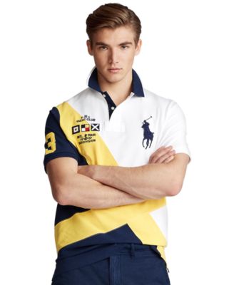 ralph lauren custom slim fit mesh polo