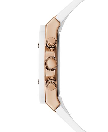 GUESS - Women's White Silicone Strap Watch 39mm
