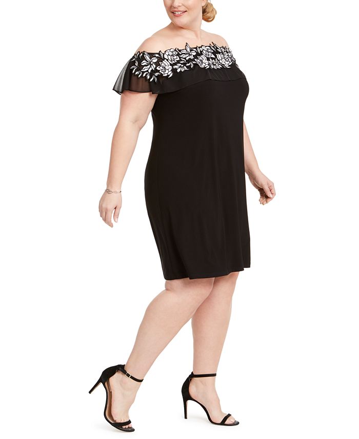 Msk Plus Size Illusion Off The Shoulder Dress Macys 3453