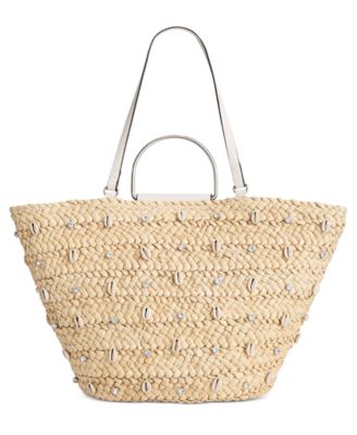 macys straw tote