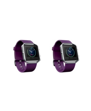 image of Posh Tech Unisex Fitbit Blaze Purple Silicone Watch Replacement Bands - Pack of 2