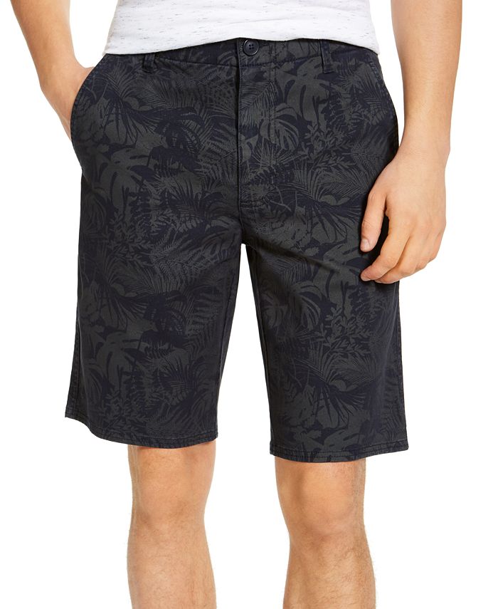 Sun + Stone Men's Dark Tonal Tropical Print Shorts, Created for Macy's ...