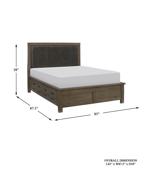 Furniture Lindley Bed W Storage Drawers King Reviews