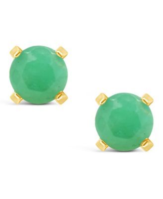 Emerald (1/2 ct. t.w.) Stud Earrings in 14K Yellow Gold (Also Available in Sapphire)