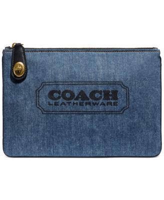COACH - Turnlock Denim Pouch