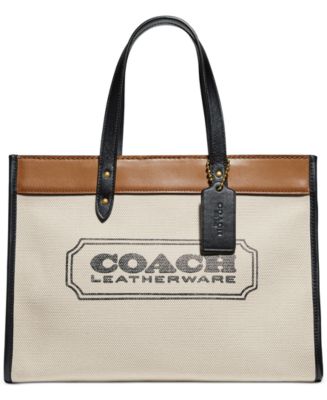 COACH Canvas With Coach Branding Field Tote 30 - Macy's