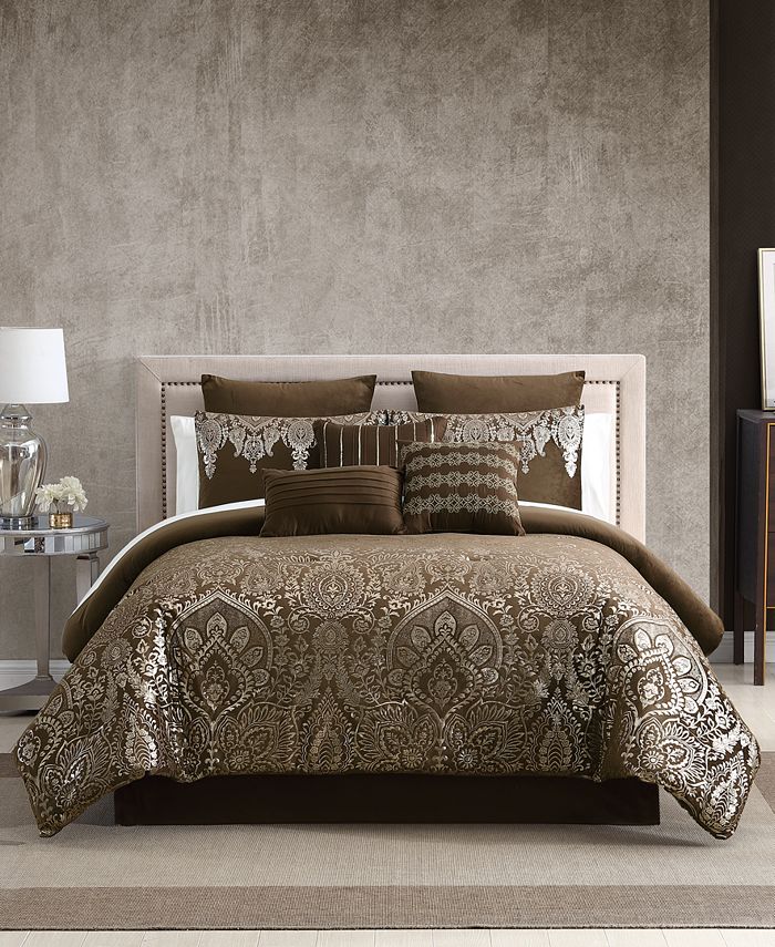 Hallmart Collectibles Kittral 14Pc. Queen Comforter Set Macy's