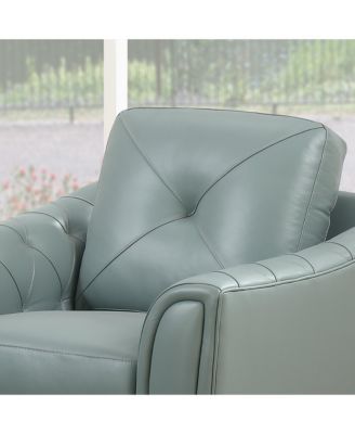 Jaira Tufted Leather Club Chair