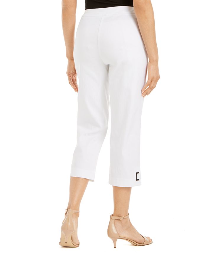 JM Collection Grommet-Trimmed Capri Pants, Created for Macy's - Macy's