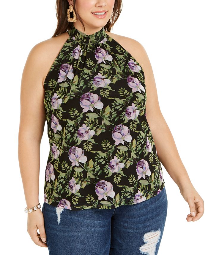 Overbevisende Blacken Torrent INC International Concepts INC Plus Size High-Neck Halter Top, Created for  Macy's & Reviews - Tops - Plus Sizes - Macy's