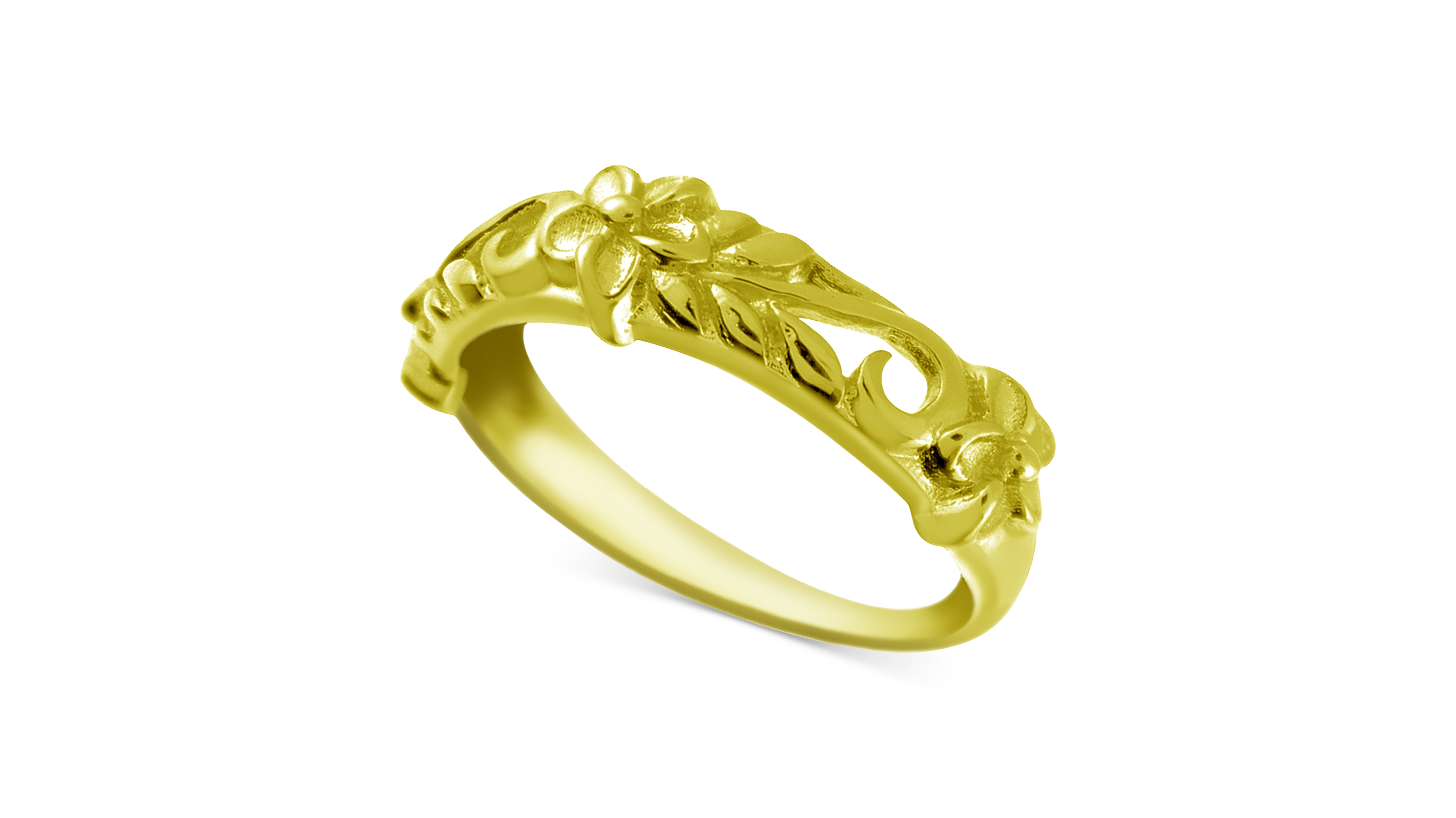Kona Bay Decorative Floral Band Gold-Plate