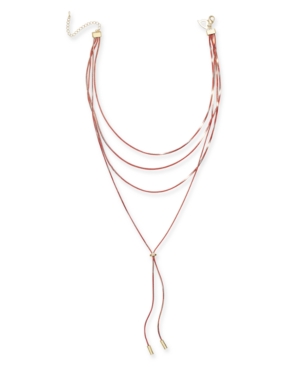 image of Thalia Sodi Two-Tone Multi-Chain Lariat Necklace, 16