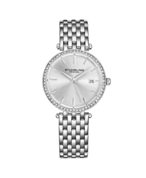 image of Stuhrling Women-s Silver Tone Stainless Steel Bracelet Watch 40mm