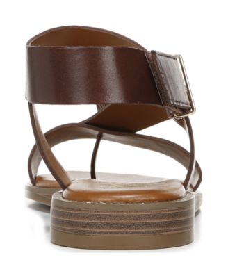 Glenni Hidden Adjustable Strap Leather Flat Sandals