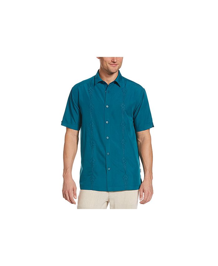 Cubavera Men's Geo-Panel Embroidered Shirt - Macy's