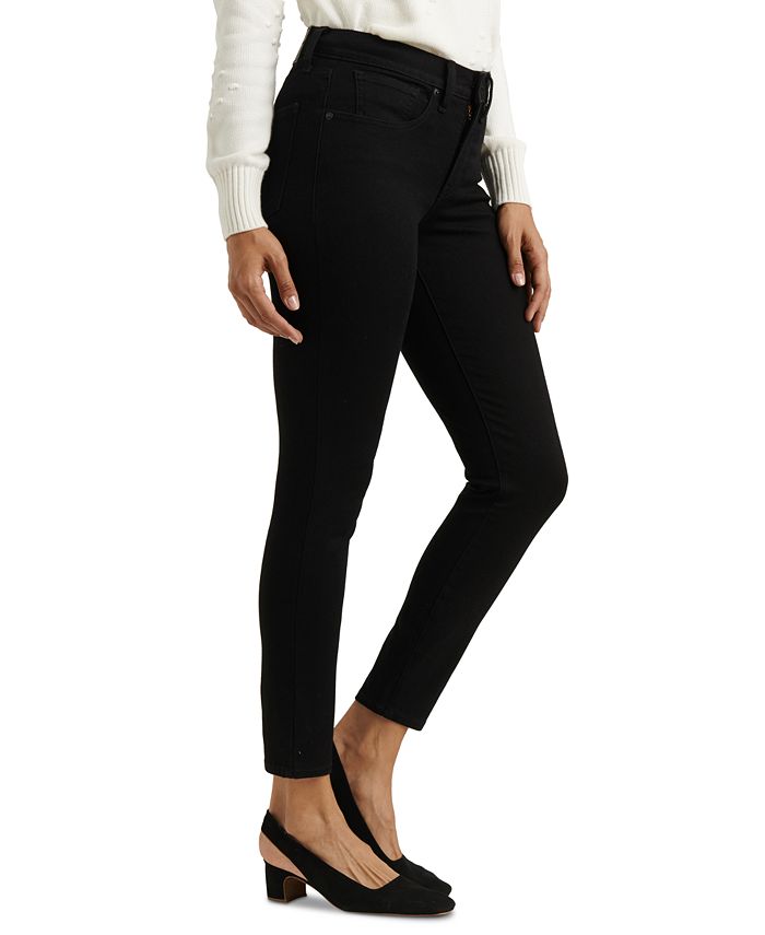 Lucky Brand Women's Ava Exposed Button Skinny Jeans Black Size 31