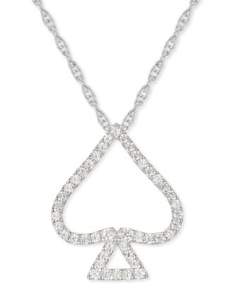 diamond spade pendant