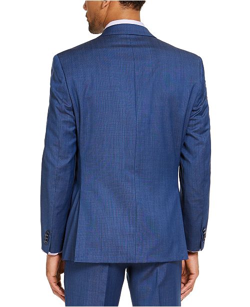 Michael Kors Men's Classic-Fit Airsoft Stretch Blue Solid Suit Jacket ...