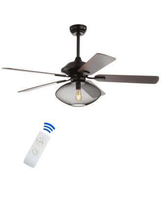 Clift 52" 1-Light Mid-Century Led Ceiling Fan with Remote
