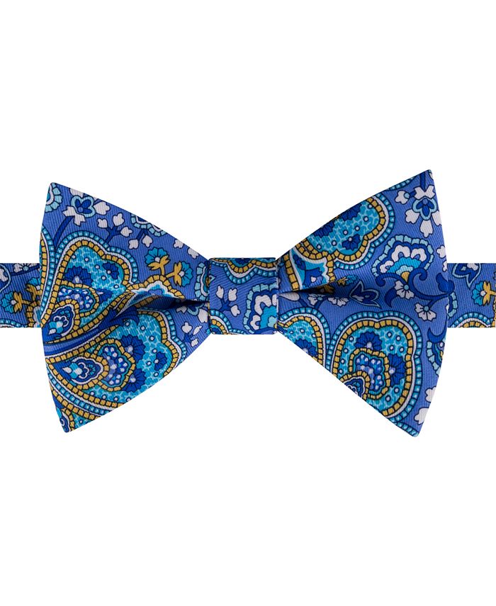 NWT TOMMY HILFIGER Boys Pre-Tied Blue Printed Bow Tie One Size 8-20 