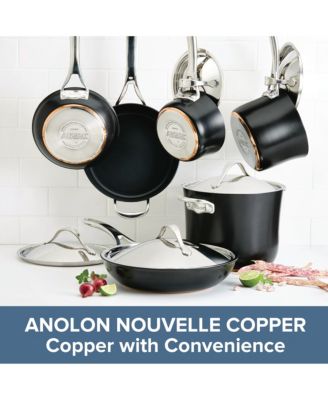 Nouvelle Copper Luxe Onyx Hard-Anodized Nonstick Cookware Set, 11 Piece
