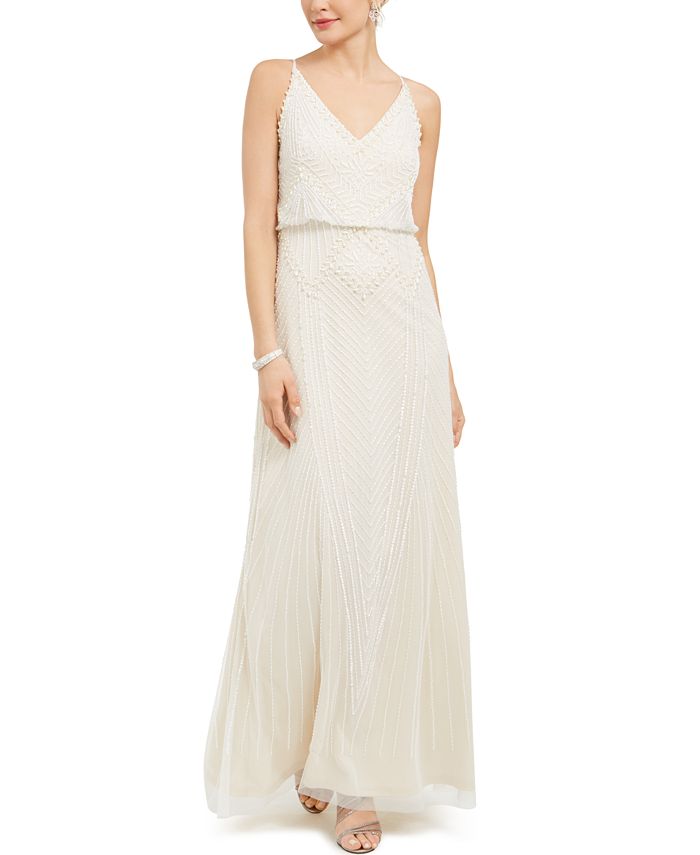 Adrianna Papell Embellished Gown & Reviews - Dresses - Women - Macy's