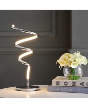 Jonathan Y Scribble 19.75" Modern Dimmable Integrated Led Table Lamp In Gold-tone