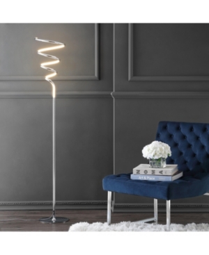 Jonathan Y Scribble 60.5" Modern Dimmable Integrated Led Floor Lamp In Chrome